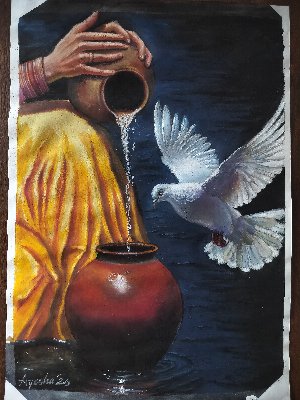 DRAWING WATER AT DAWN